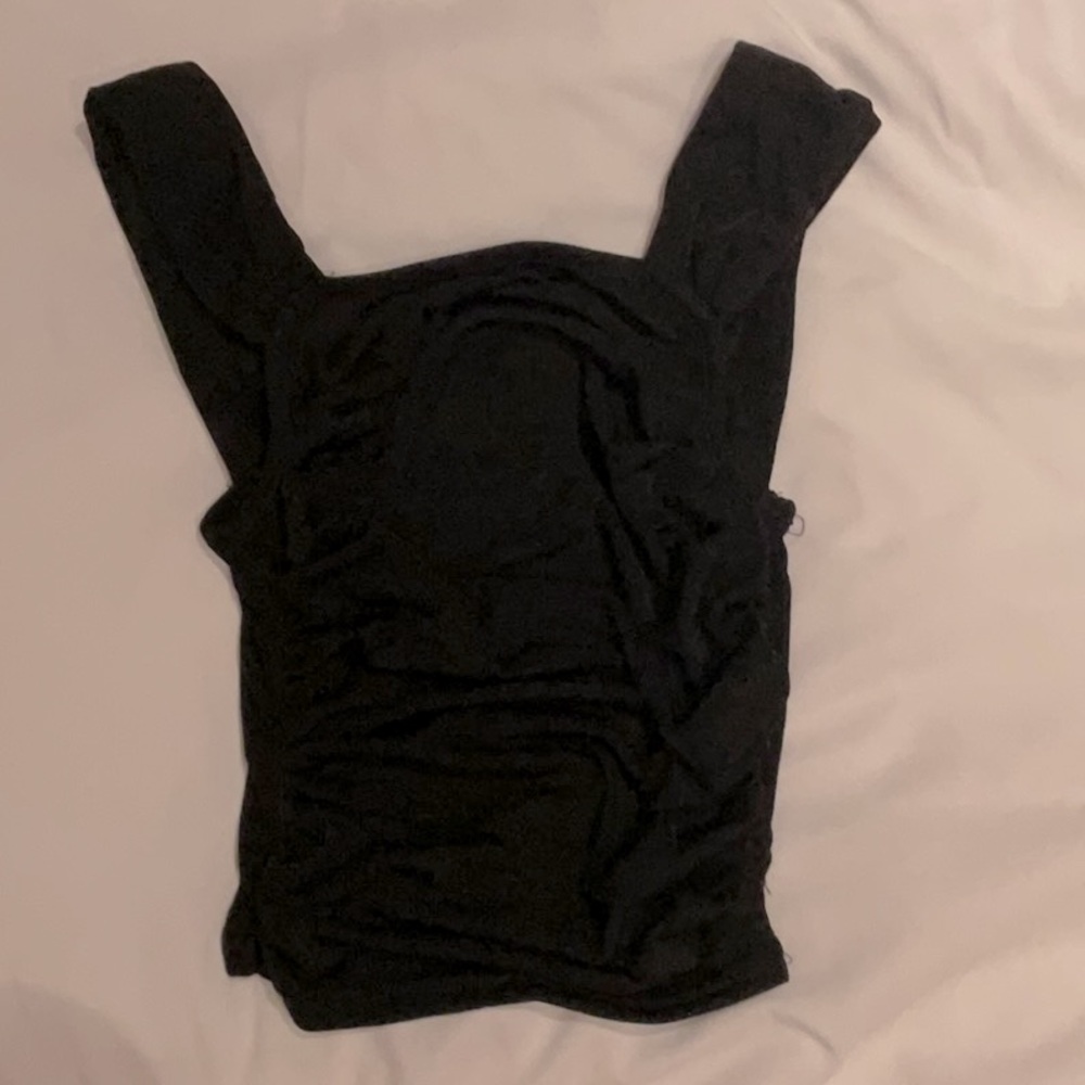 Kids SHEIN black cropped dress shirt
